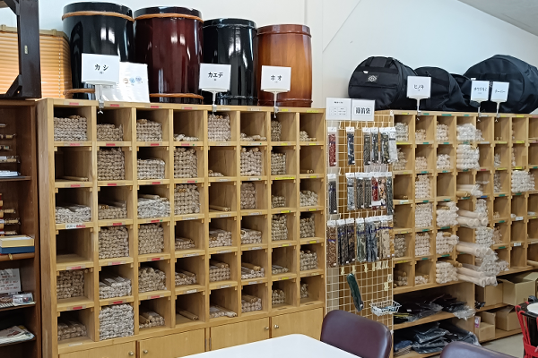 豊富な和太鼓バチの在庫