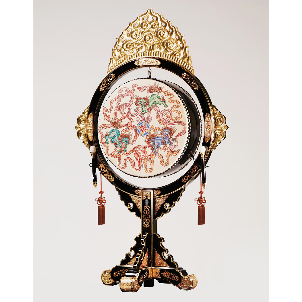 楽太鼓・黒塗（台付き）